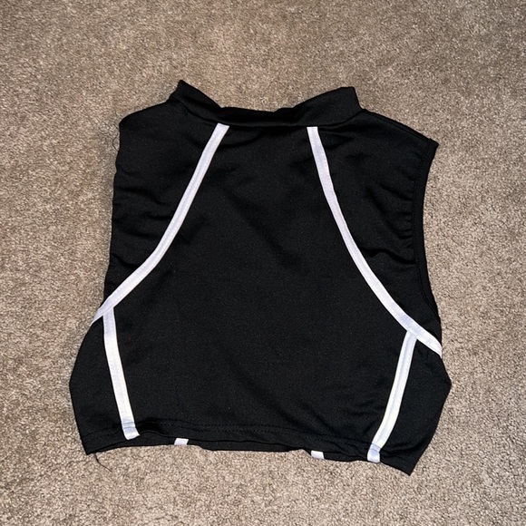 Black Top With White Stripes - Picture 2 of 3